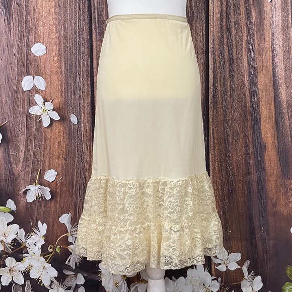 VTG 50s/60s Cream Half Slip - Picture 4 of 8